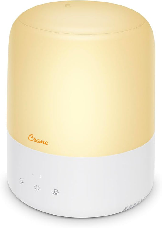 Crane Top Fill Mini Humidifier for Bedroom and Nursery 3-In-1 Essential Oil by Crane
