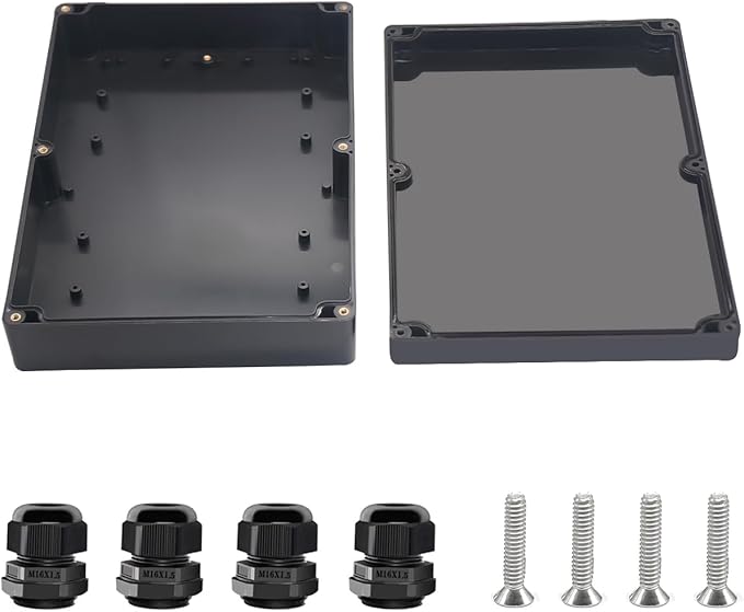 Project Box ABS Black Electrical Boxes IP67 Outdoor Waterproof box Electronic by Otdorpatio