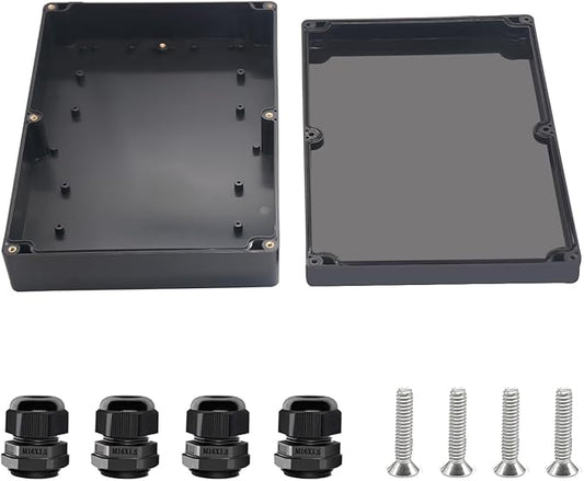 Project Box ABS Black Electrical Boxes IP67 Outdoor Waterproof box Electronic by Otdorpatio