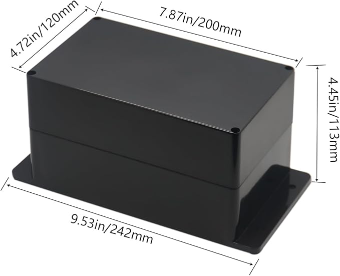 Project Box ABS Plastic Black Electrical Boxes IP65 Waterproof DIY Electronic - Image 2