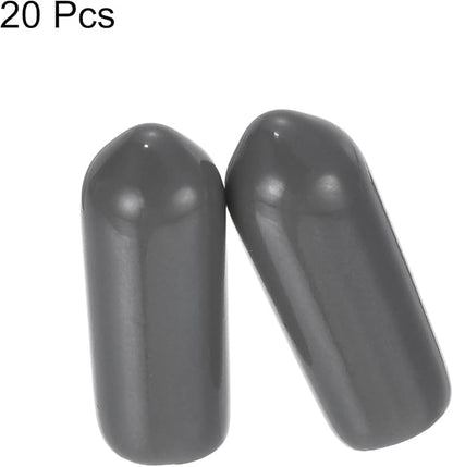 uxcell 20pcs Rubber End Caps 5mm ID Vinyl PVC Round Tube Bolt Cap Cover Screw - Image 2