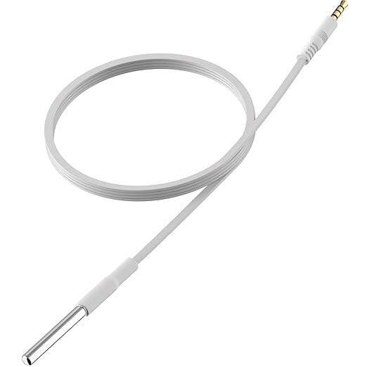 External Flat Temperature Sensor Probe – Waterproof, Wide Range, 16.4ft Length by FALAIOT
