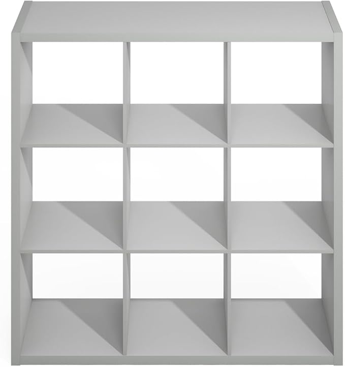 Furinno Simple Cube Storage Organizer, 9-Cube Display Shelf, Open Back Shelving - Image 4