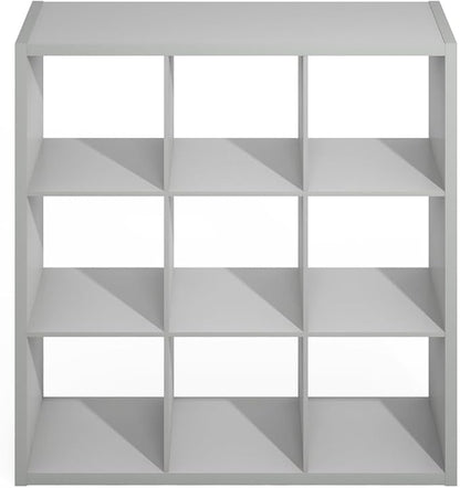 Furinno Simple Cube Storage Organizer, 9-Cube Display Shelf, Open Back Shelving - Image 4