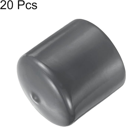 uxcell 20pcs Rubber End Caps 49mm ID Vinyl Round Tube Bolt Cap Cover Thread - Image 2