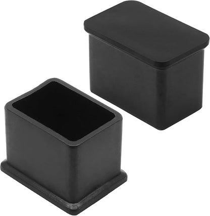 8 Pcs Rectangle PVC Furniture Leg Caps, Vinyl Flexible Chair Leg Floor - Image 3