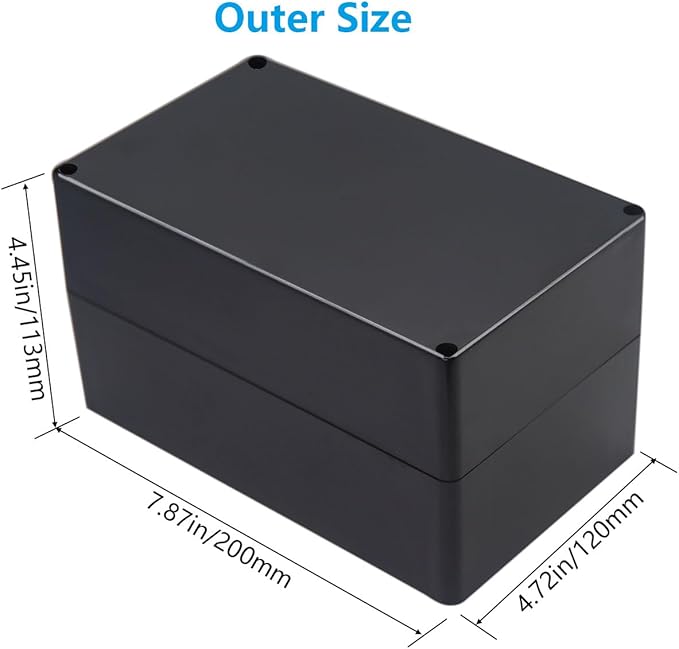 Outdoor Waterproof Junction Box IP67 Project Box ABS Black Electrical Boxes - Image 2
