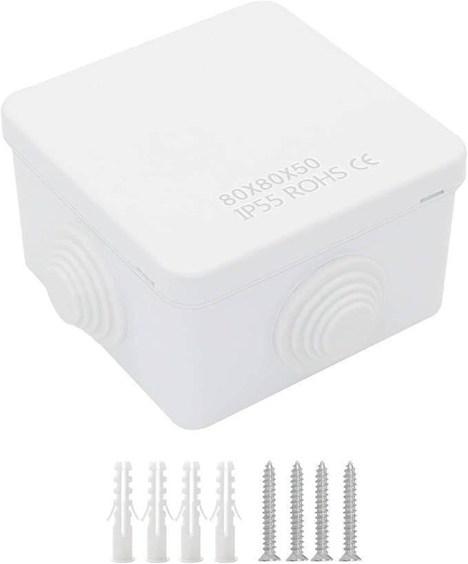 LeMotech Junction Box, ABS Plastic IP55 Water Resistant and Dustproof, by LeMotech