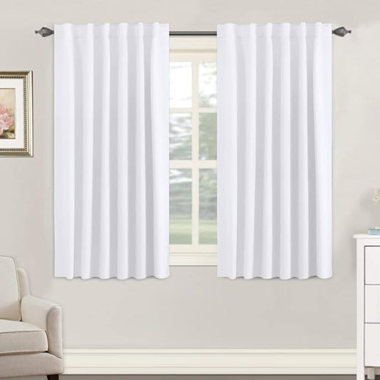 H.VERSAILTEX White Curtains Thermal Insulated Window Treatment Panels Room by HVERSAILTEX