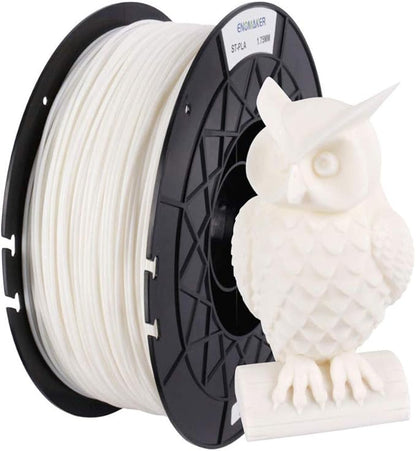 ST-PLA 3D Printer Filament White 1.75MM 1kg Spool Improved by New Formula by ENOMAKER
