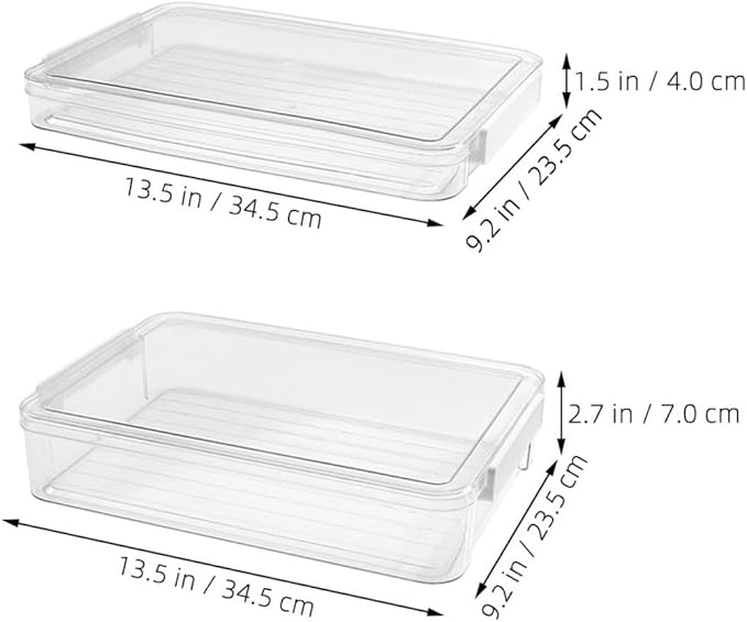 TEHAUX 2pcs Document Organizer Storage Box Lightweight File Holder - Image 2