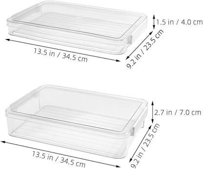TEHAUX 2pcs Document Organizer Storage Box Lightweight File Holder - Image 2