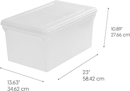 IRIS USA File Box, File Organizer w/Hinged Split Lid - Image 2