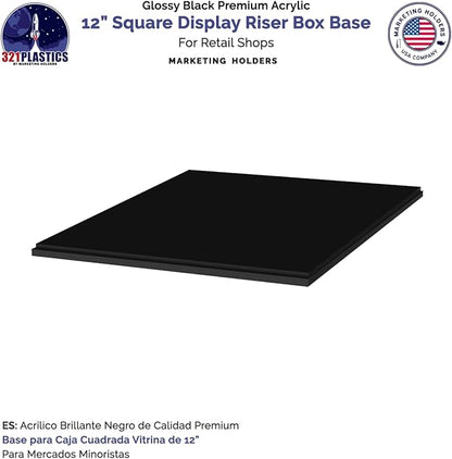 Marketing Holders Acrylic Display Riser Box Tall Pedestal 12" x 12" x 32" White - Image 3