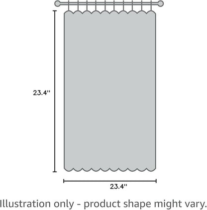 Home Queen Grey Waffle Bathroom Window Curtains, Short Water Repellent Rod - Image 10