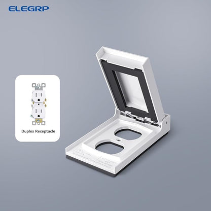 ELEGRP Vertical Outdoor Cover for Duplex Receptacles, Weatherproof Wall Plate - Image 4