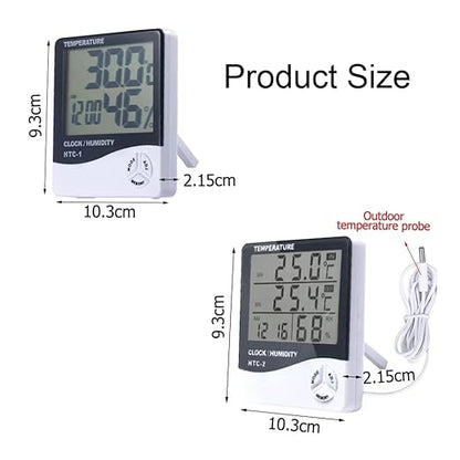 Temperature Humidity Meter, LCD Electronic Digital Outdoor/Indoor Thermometer - Image 4