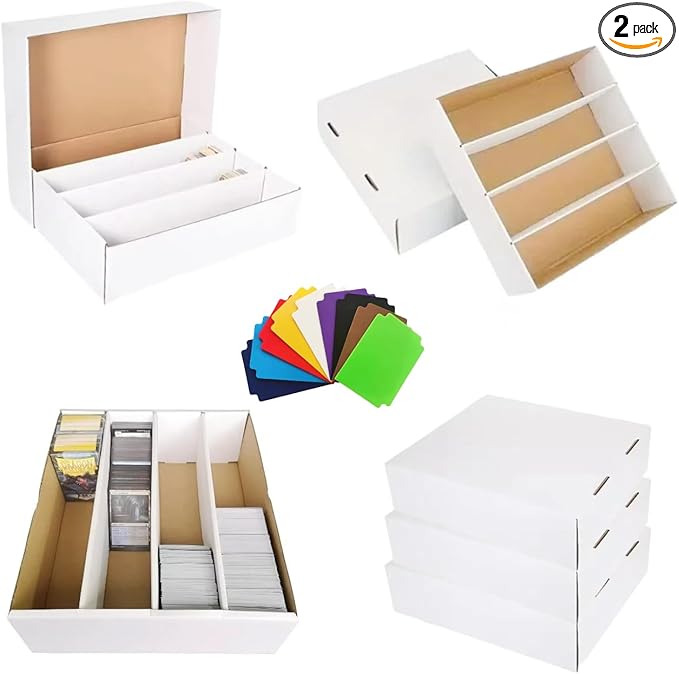 8 Set Sports Card Storage Boxes 3150 Count Bulk Card Trading Cards Collection by Unknown