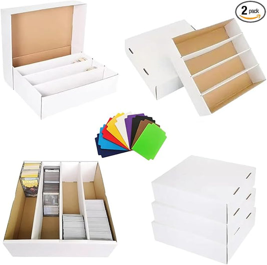 8 Set Sports Card Storage Boxes 3150 Count Bulk Card Trading Cards Collection by Unknown