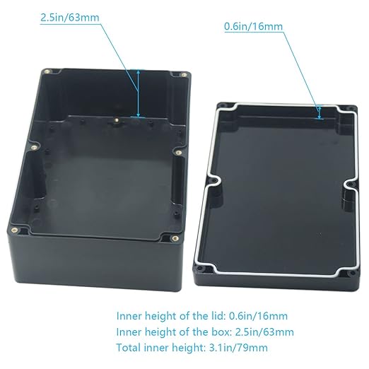 Junction Box, Zulkit Project Box IP65 Waterproof Outdoor Box ABS Plastic - Image 6