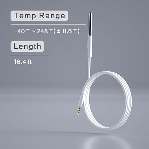 External Temperature Sensor Probe – Waterproof, Wide Range, 16ft Length - Image 2