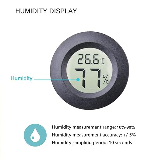 4pcs Mini Hygrometer Thermometer Indoor Outdoor Round Humidity Meter - Image 4