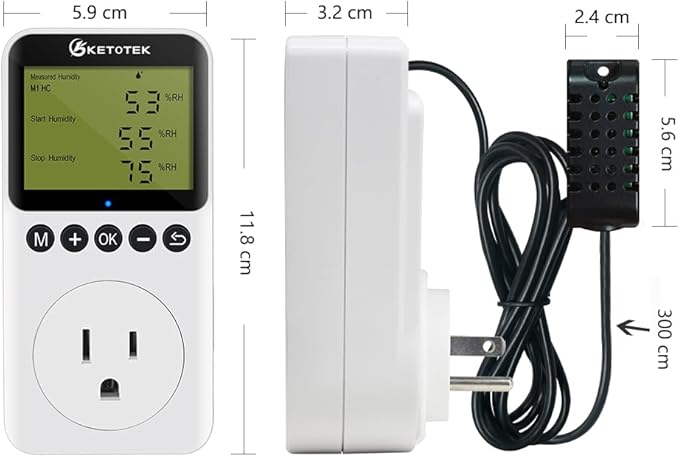 KETOTEK Digital Humidity Controller Outlet Plug - Image 6