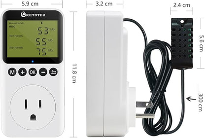 KETOTEK Digital Humidity Controller Outlet Plug - Image 6