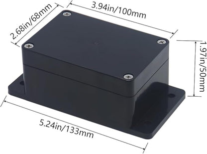 2pcs Project Box ABS Black Electrical Boxes IP65 Outdoor Waterproof Box - Image 3