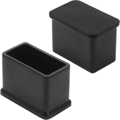 8 Pcs Rectangle PVC Furniture Leg Caps, Vinyl Flexible Chair Leg Floor - Image 3