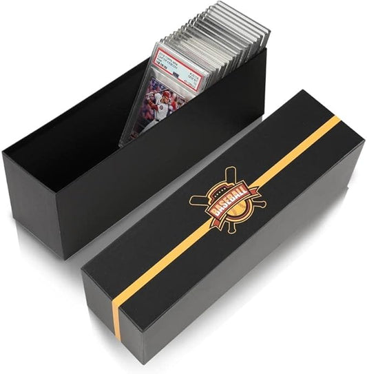 G-PLUS Graded Cards Holder Container Graded Card Storage Box Holds 50-55 Black by G-PLUS