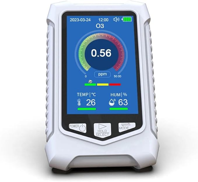 Portable O3 Meter Ozone Detector 3.5 Inch TFT Multifunction Air Quality Monitor by Unknown