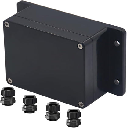 Project Box ABS Black Electrical Boxes IP65 Outdoor Waterproof Box Electronic by Raculety
