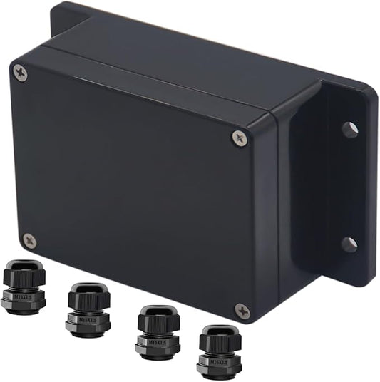 Project Box ABS Black Electrical Boxes IP65 Outdoor Waterproof Box Electronic by Raculety