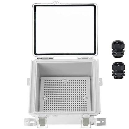 Zulkit Junction Box IP67 Waterproof Electrical Box Hinged Clear Cover Stainless by Zulkit