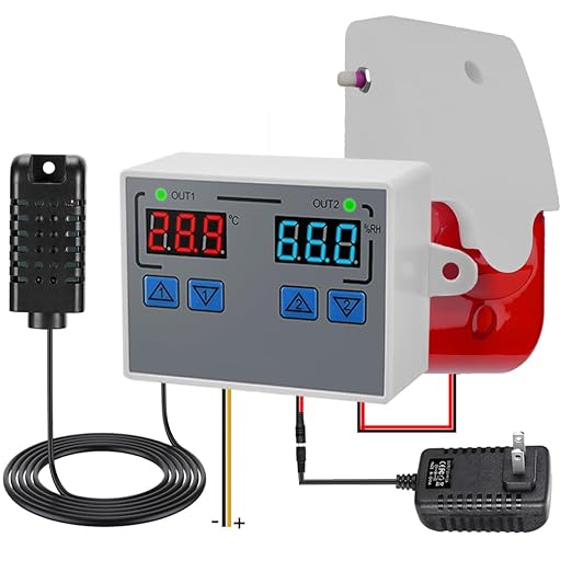 Hygrometer Thermometer Alarm, 12V High/Low Temperature and Humidity Monitor by Unknown