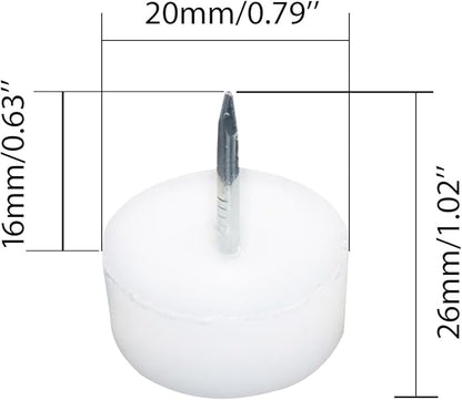20 Pcs Furniture Feet Nail Plastic Glide Nails Round Chair Table Leg Protector - Image 2