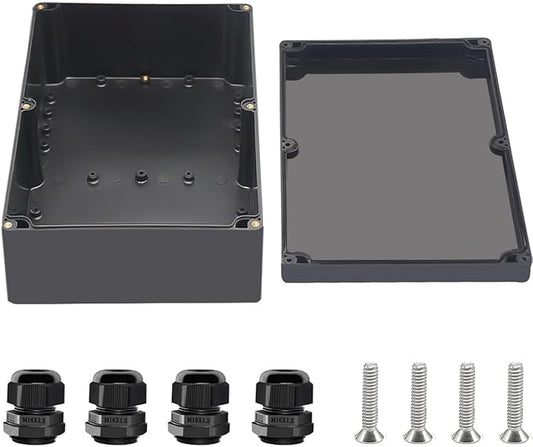 Project Box ABS Black Electrical Boxes IP67 Outdoor Waterproof box Electronic by Otdorpatio