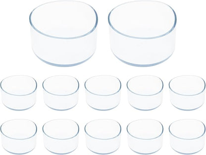 Round Chair Leg Caps, PVC Furniture Feet Covers, TTZEZE Transparent Round Floor by TTZEZE