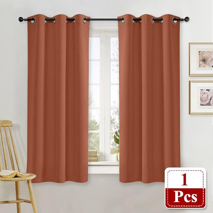 NICETOWN Burnt Orange Blackout Window Curtain - Image 2