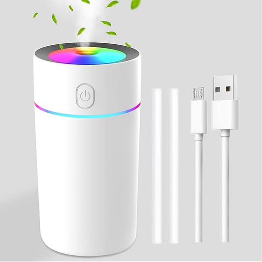 Portable Mini Humidifier with 7-color Lights, Cool Mist Small Desk Humidifiers by Marspeeder