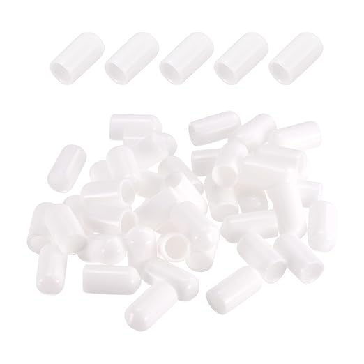 DMiotech 100 Pack 7.5mm ID White Screw Thread Protectors Rubber End Caps Bolt by DMiotech