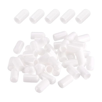 DMiotech 100 Pack 7.5mm ID White Screw Thread Protectors Rubber End Caps Bolt by DMiotech