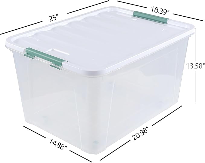 80 L Large Plastic Storage Bins - Image 2