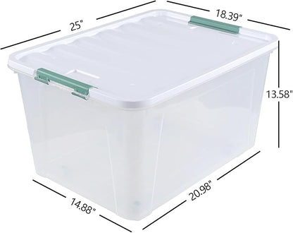 80 L Large Plastic Storage Bins - Image 2