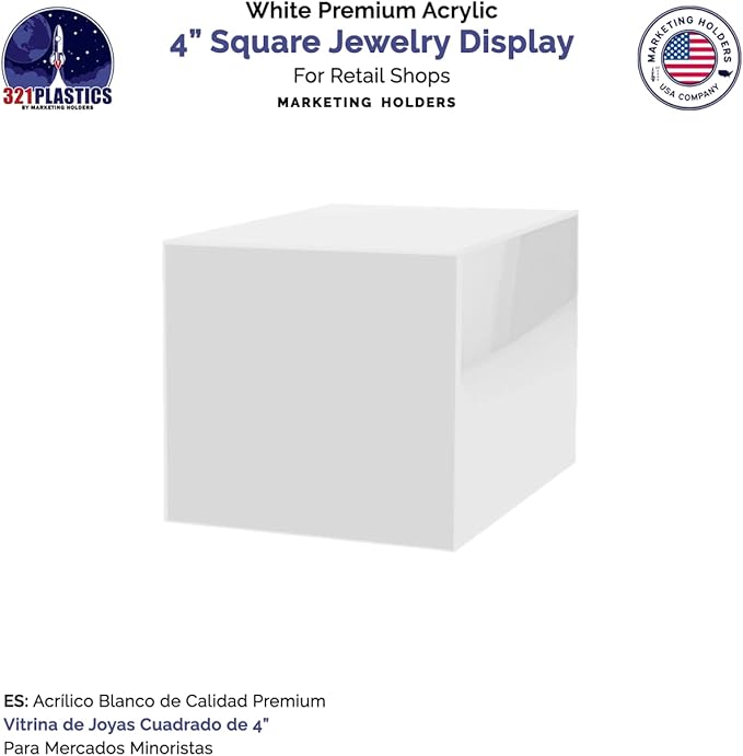 2 Pack 4" Acrylic Display Riser Box - Image 3
