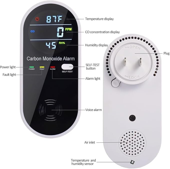Carbon Monoxide Detectors, Carbon Monoxide Detector Plug in - Image 2