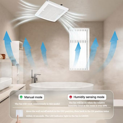 Bathroom Exhaust Fan 110CFM 1.2Sone, Quiet Bath Fan - Image 3