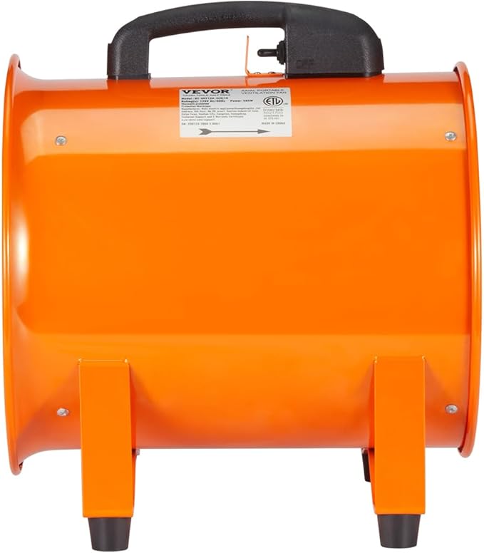 VEVOR Portable Ventilator with Hose, 2 Speed, 12 Inch Utility Blower Exhaust - Image 10
