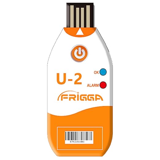 Frigga USB Temperature Data Logger Single Use Temperature Recorder 100 Days by Frigga